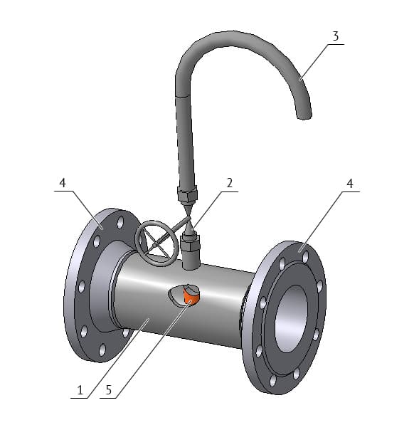 Пробоотборник фланцевый-ПФ (ТУ 3742-005-79172827-2012) - 200 мм